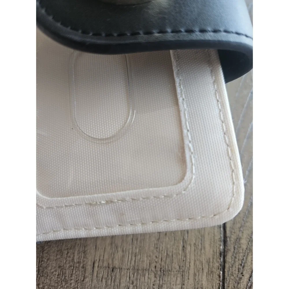 Spartina 449 Wallet Black Cream Rhett Yacht Club Geometric Linen Leather Coastal - Picture 13 of 16